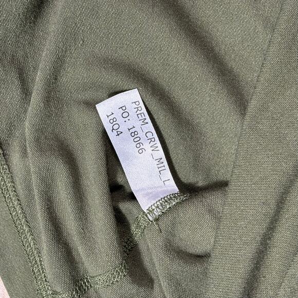 BYLT Premium Crew Neck Men's Shirt Olive Green Athletic Gym T-shirt Size Large - Picture 4 of 6